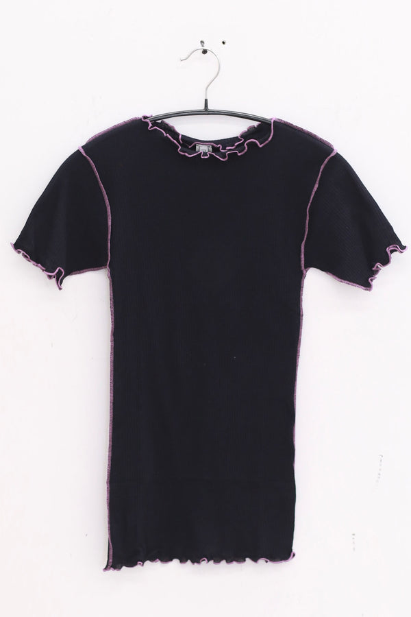 BASERANGE 25 Autumn/Winter VEIN TEE SHIRT T-shirt BAS-TTVT-CR-AU25-MURANO NAVY